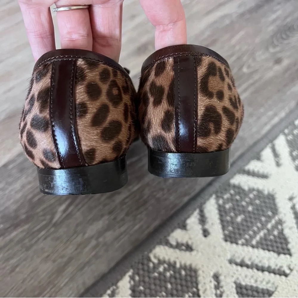 J. Crew collection academy‎ loafers leopard print calf hair